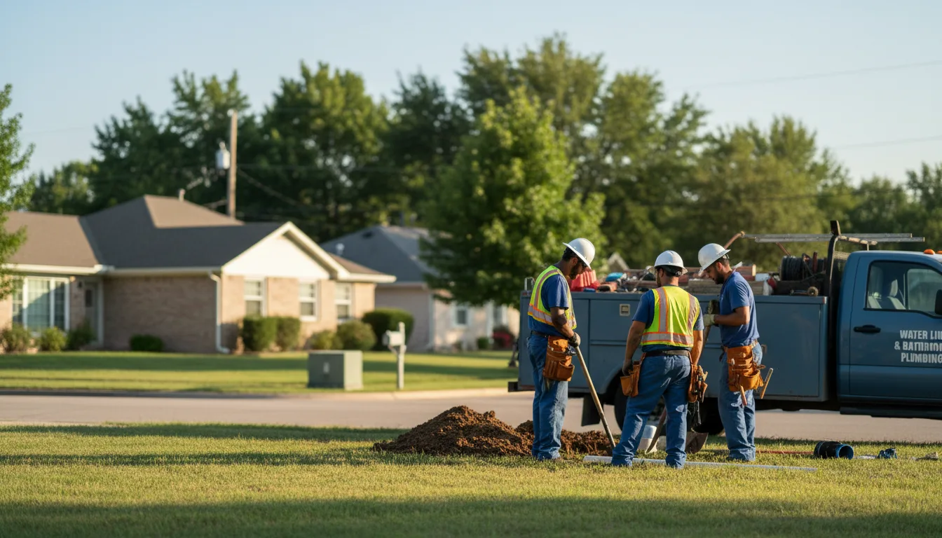 Residential water line and bathroom plumbing service in Centerville, IN